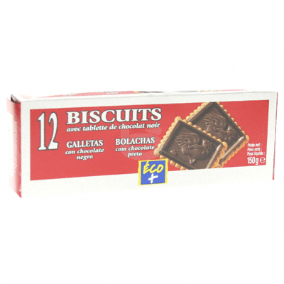 Biscuit tablette Eco+ Chocolat noir - 150g