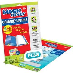 COUVRE LIVRE ELBA MAGIC COVER PVC90/100 X5 + 5-LISSE-INCOLORE