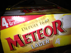 Biere blonde Meteor pack 24x25cl Brasserie Meteor