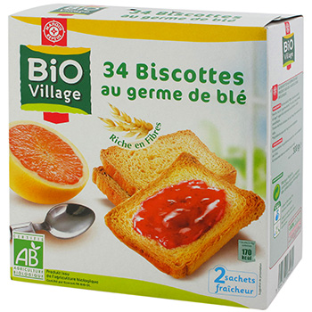 Biscottes Bio Village germe ble 300g