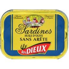 Sardines sans aretes a l'huile d'olive LES DIEUX, 115g