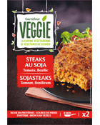 Steaks au soja tomate basilic - Veggie