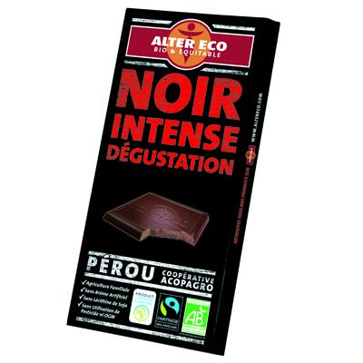 Alter Eco chocolat noir intense force brute 1 x 100g 100g