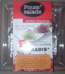 Pouss'salade radis, LES CRUDETTES, barquette 50g