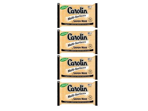 Carolin, Lingettes multi-surfaces au savon noir, le paquet de 30 lingettes