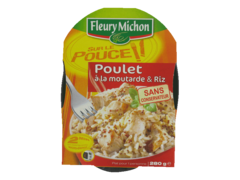 Fleury Michon, Sur le pouce, poulet a la moutarde & riz, la barquette, 280g