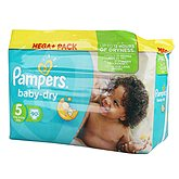 Couches Pampers Baby Dry T5 Méga + x90