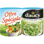 D'Aucy haricots verts plats 2x420g 