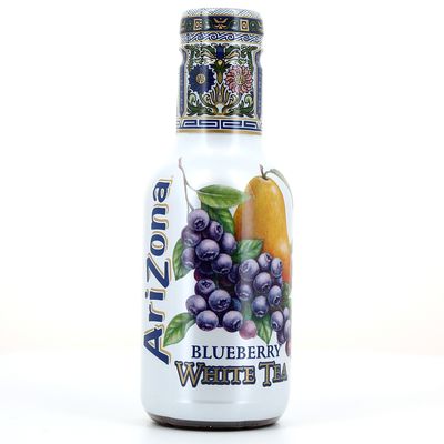 AriZona, Boisson Blueberry aux extraits de the blanc & myrtille, la bouteille de 500ml