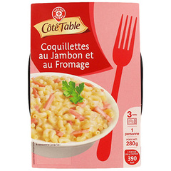 Coquillettes Cote Table Jambon fromage 280g