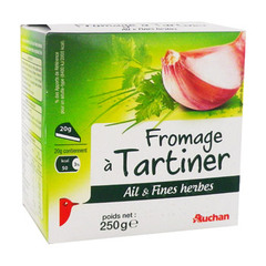 fromage ail & fines herbes auchan 250g