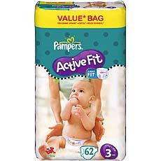 Pampers active fit drugbag midi change x62 taille 3