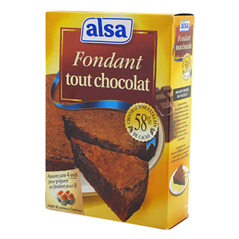 Préparation pour fondant tout chocolat 58% cacao ALSA, 480g
