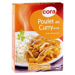 Poulet curry et riz