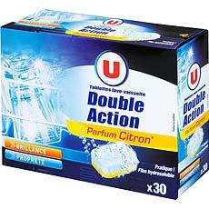 Tablettes pour lave-vaisselle parfum citron standard U, 30 unites