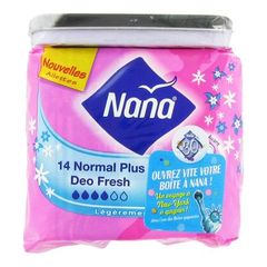 Serviettes normal ultra plus deo-fresh Nana, paquet de 14 unites