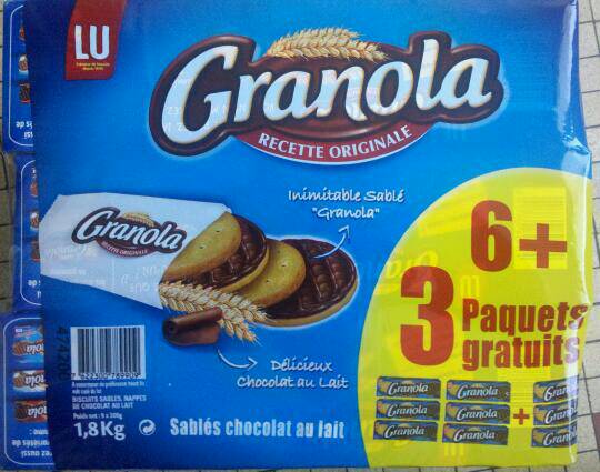 Biscuits Granola Lu Choco lait 6x200g