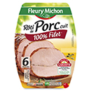 Fleury Michon rôti de porc cuit tranche x6 -180g
