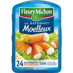 Bâtonnets surimi moelleux FLEURY MICHON, x24, 384g