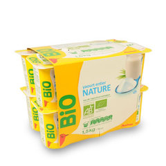 Auchan Mieux Vivre Bio yaourt nature 12x125g