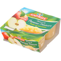 Andros compotee de pommes nature 4x100g