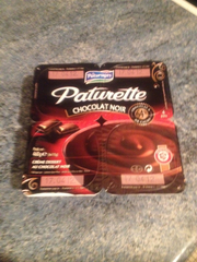 Creme dessert Paturette, chocolat noir, les 4 pots de 115g