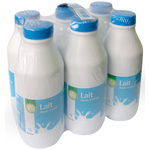 Pouce lait demi-ecreme U.H.T. bouteille 6x1l