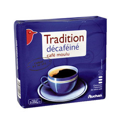 Auchan Tradition d?caf?in? moulu 2x250g