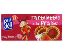 Tartelettes P'tit Deli Fraise x8 130g