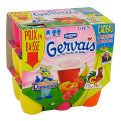 Gervais - Fromage frais sucre, aux fruits panaches, les 18 pots de 50g