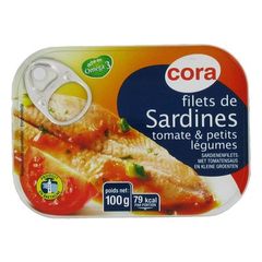 Filet de sardines aux tomates et petits legumes