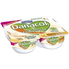 Specialite laitiere au fromage blanc avec edulcorant saveur vanille DANACOL, 4x125g