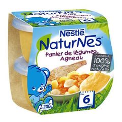Petits pots Naturnes carottes Dès 6 mois maïs agneau 2x200g