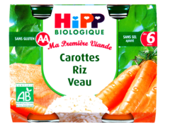 Biologique - Ma Premiere viande carottes riz veau (des 6 mois)