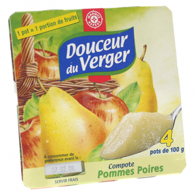 Compote Douceur du Verger Pomme poire 4x100g