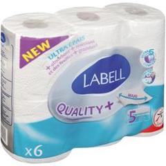 Labell, Papier toilette, ultra epais, le paquet de 6 rouleaux