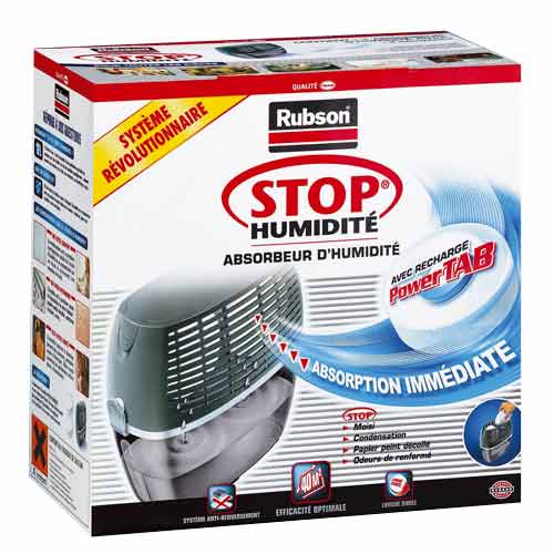 Grand absorbeur Stop Humidite RUBSON + 2 recharges Power Tab