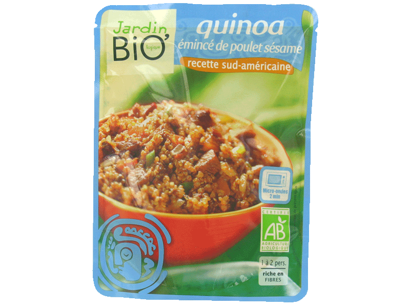 Quinoa et emince de poulet au sesame bio JARDIN BIO, 250g