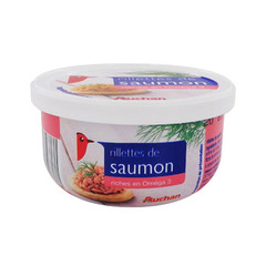 Auchan rillettes de saumon 125g