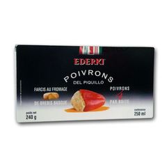 Ederki, Poivrons Del Piquillo farcis au fromage de brebis basque, la boite de 240g