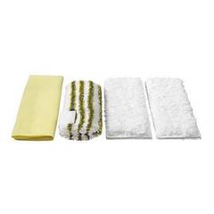 Kärcher Set of 4 Premium Velour Micro-Fibre Cleaning Cloths For Steam Cleaners - Specifically Designed For Bathroom...