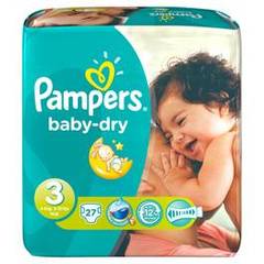 Couches Pampers Baby Dry T3 x27