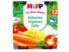 Petit pot Hipp Bio legumes Des 12 mois colin 2x250g