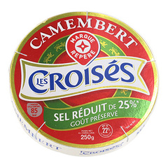 Camembert Les Croises 22%mg 25% sel reduit 250g