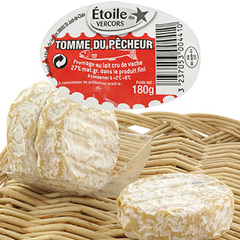 Tomme du Pecheur au lait cru L'ETOILE DU VERCORS, 27%MG, 180g