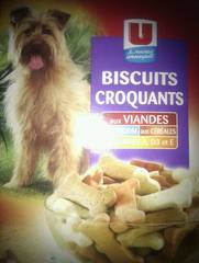 Biscuits croquants pour chien U, 500g