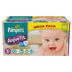 Pampers active fit mega midi change x100 taille3