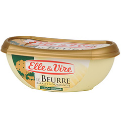 Le Beurre baratte en Normandie demi sel ELLE&VIRE, 250g