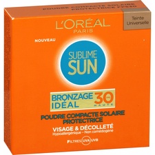 Sublime Sun L'Oréal Paris Sublime Sun Poudre Compacte Solaire Visage & Décolleté FPS30 9 g