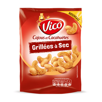 Mix cajous et cacahuètes grillées à sec VICO, 100g